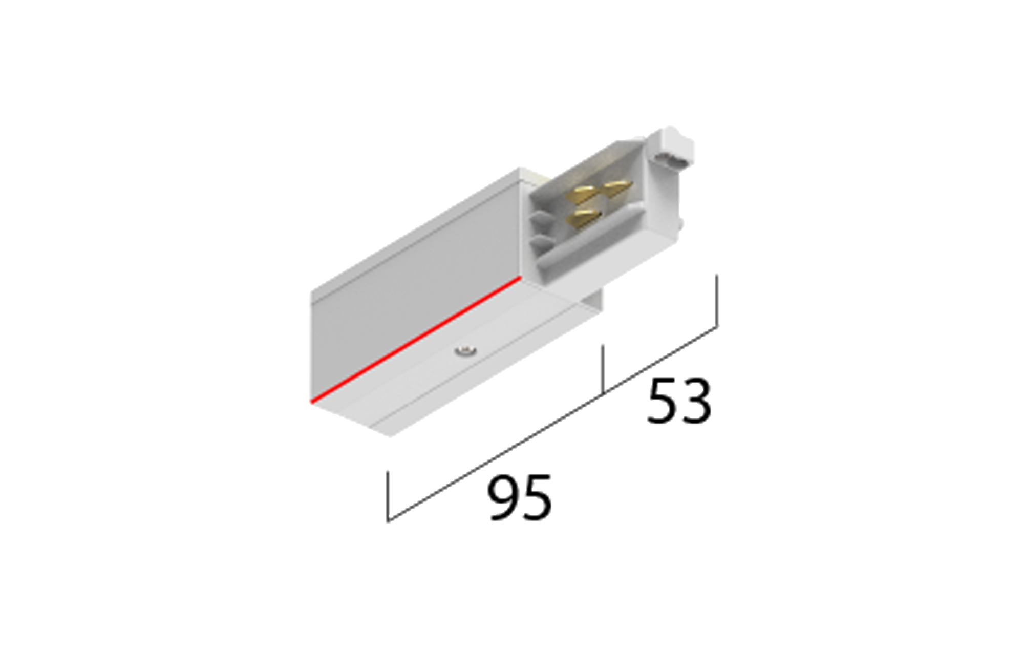 8717696202237 EUTRAC 3F OneTrack Eindvoeding Links Wit-6