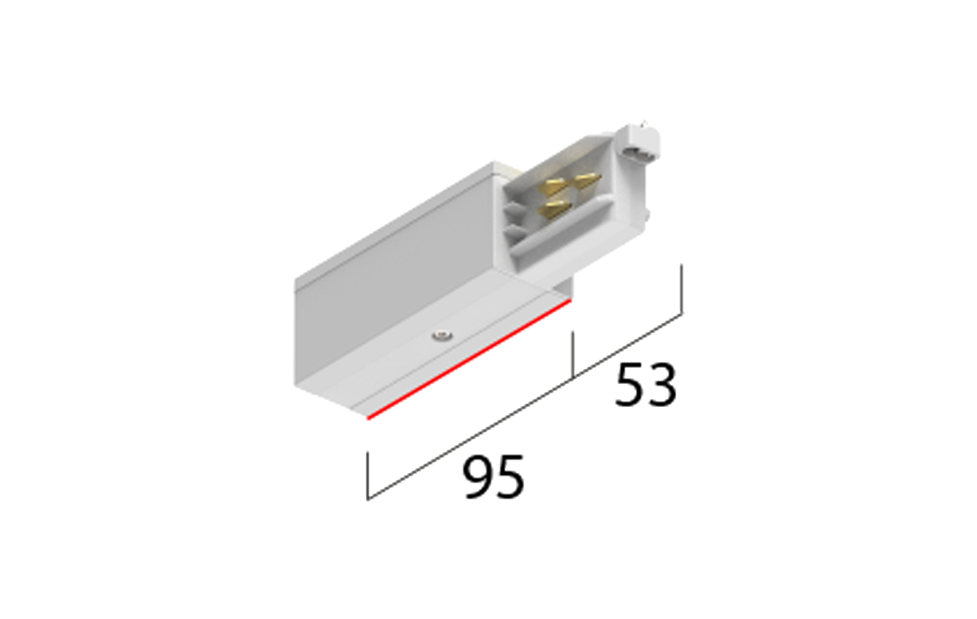 8717696202244 EUTRAC 3F OneTrack Eindvoeding Rechts Wit-6